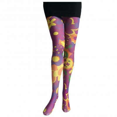 74410 accessoire deguisement collant opaque multicolore psychedelique
