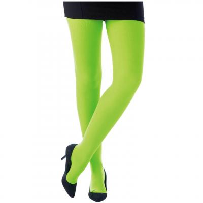 1 Paire de collant opaque vert fluo REF/74702 (accessoire de déguisement adulte)