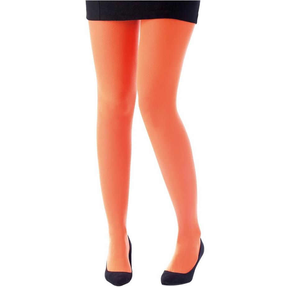74704 accessoire de deguisement collant opaque orange fluo
