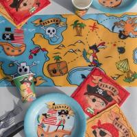 7520 assiette ronde carton fete anniversaire pirate