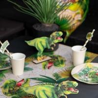 7539 decoration centre de table anniversaire dinosaure t rex en bois