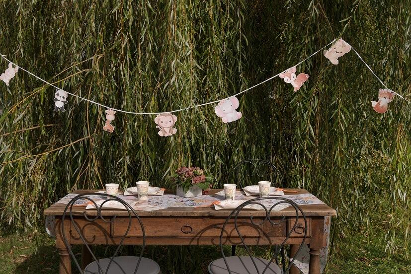 7571 decoration salle anniversaire enfant animaux explorateur