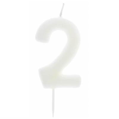 7578 bougie gateau anniversaire chiffre 2 phosphorescente