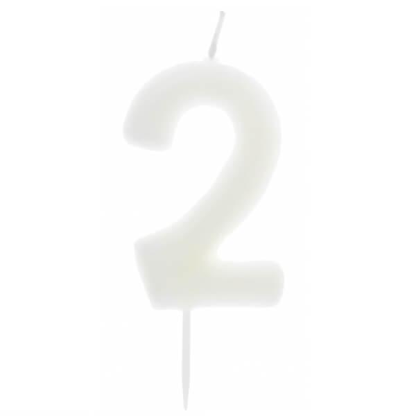 7578 bougie gateau anniversaire chiffre 2 phosphorescente