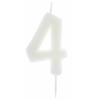 7578 bougie gateau anniversaire chiffre 4 phosphorescente
