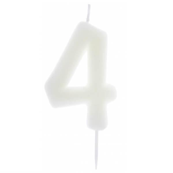 7578 bougie gateau anniversaire chiffre 4 phosphorescente