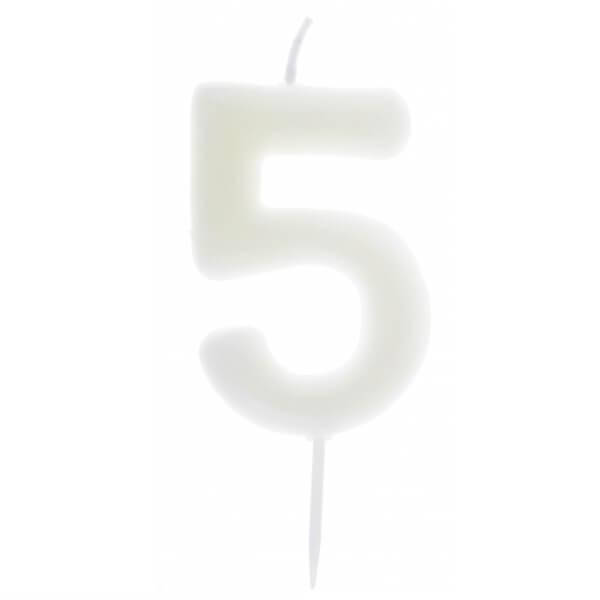 7578 bougie gateau anniversaire chiffre 5 phosphorescente