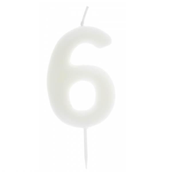 7578 bougie gateau anniversaire chiffre 6 phosphorescente