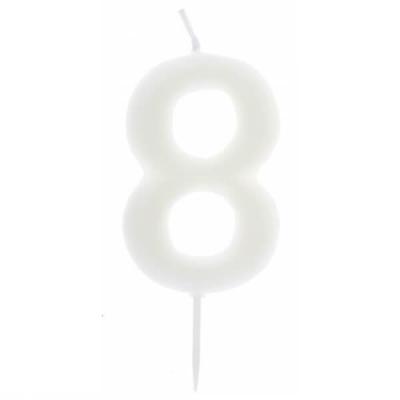 7578 bougie gateau anniversaire chiffre 8 phosphorescente