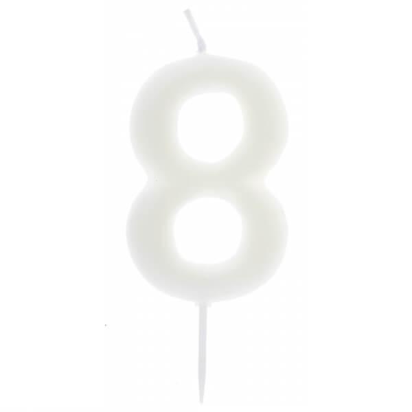 7578 bougie gateau anniversaire chiffre 8 phosphorescente