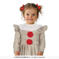 76197 boutique pas de calais costume bebe fille fete halloween petit clown fou