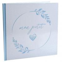 7624 livre d or blanc et bleu ciel bapteme baby shower naissance