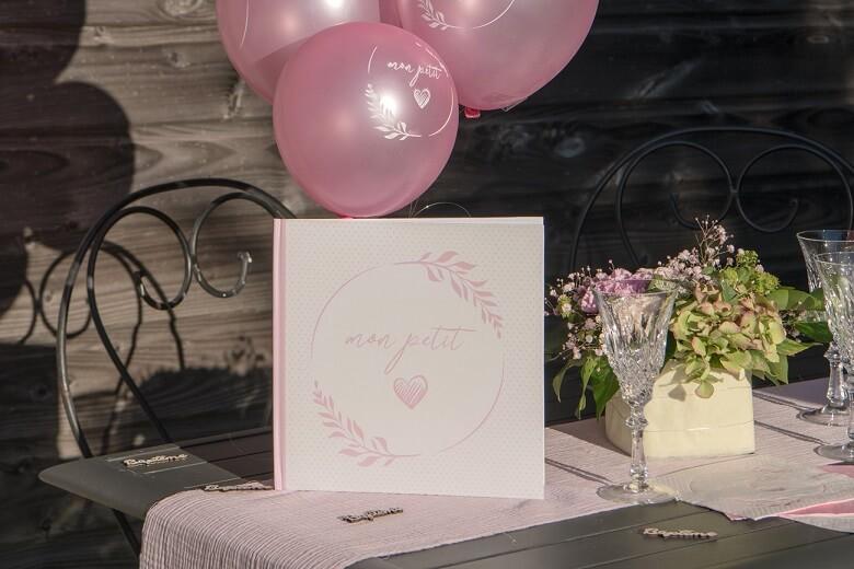 7624 livre dor blanc et rose bapteme baby shower naissance