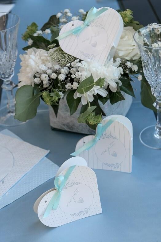 7626 contenant boite bleu ciel blanc gourmandise dragee bapteme naissance baby shower naissance