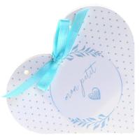 7626 contenant boite bleu ciel et blanc gourmandise dragee bapteme naissance baby shower naissance