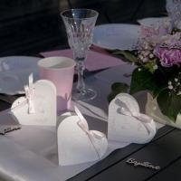 7626 contenant boite rose et blanc gourmandises dragees bapteme naissance baby shower naissance