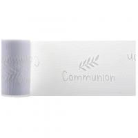 7637 bobine ruban large communion blanc