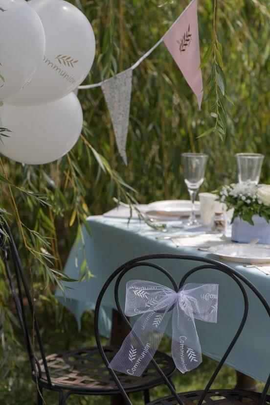 7637 bobine ruban large decoration communion blanc