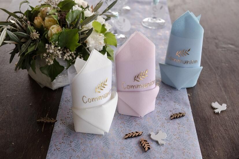 7637 ruban large communion blanc dore or metallique