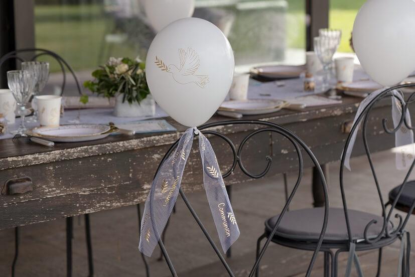 7637 ruban large communion blanc dore or metallise