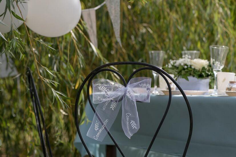 7637 ruban large communion blanc