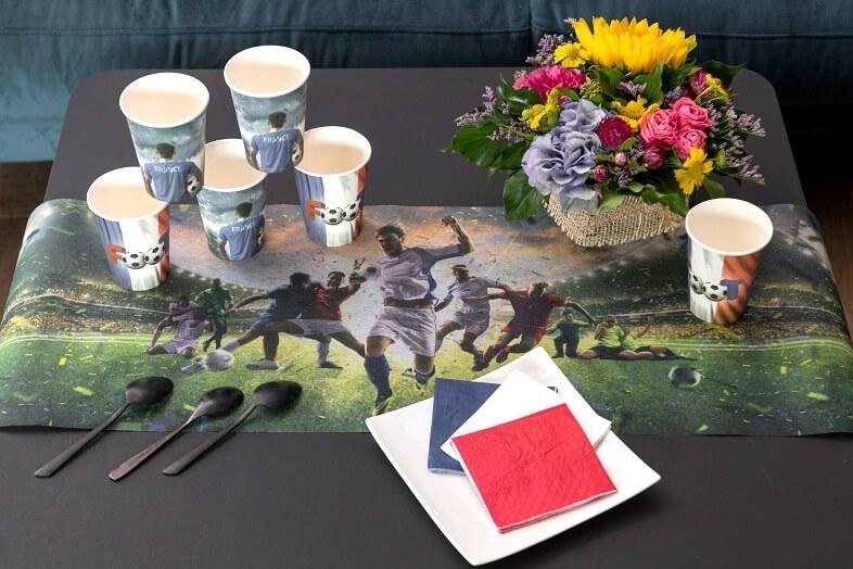 7641 serviette cocktail bleu france tricolore