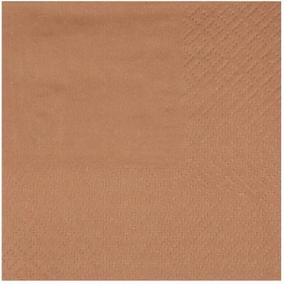 7641 serviette cocktail papier 3 plis bronze