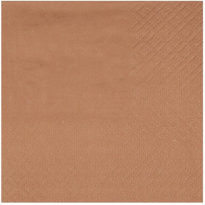 7641 serviette cocktail papier 3 plis bronze