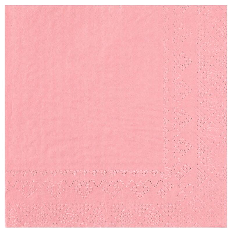 7641 serviette cocktail papier 3 plis rose