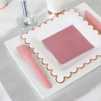 7641 serviette cocktail papier rose gold