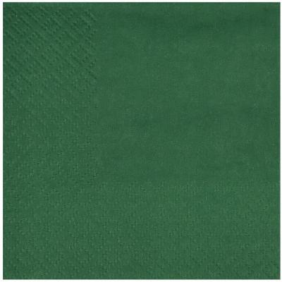 25 Serviettes en papier Cocktail vert sapin 21 x 20 cm REF/7641