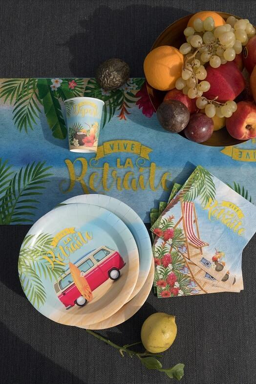 7668 decoration de table retraite avec gobelet 1