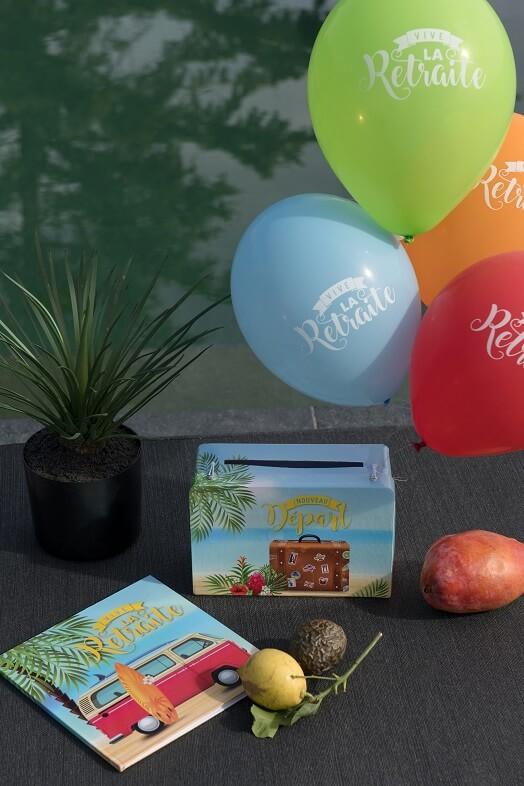 7672 tirelire urne valise vive la retraite