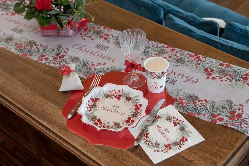 7684 gobelet noel merry christmas rouge champetre nature