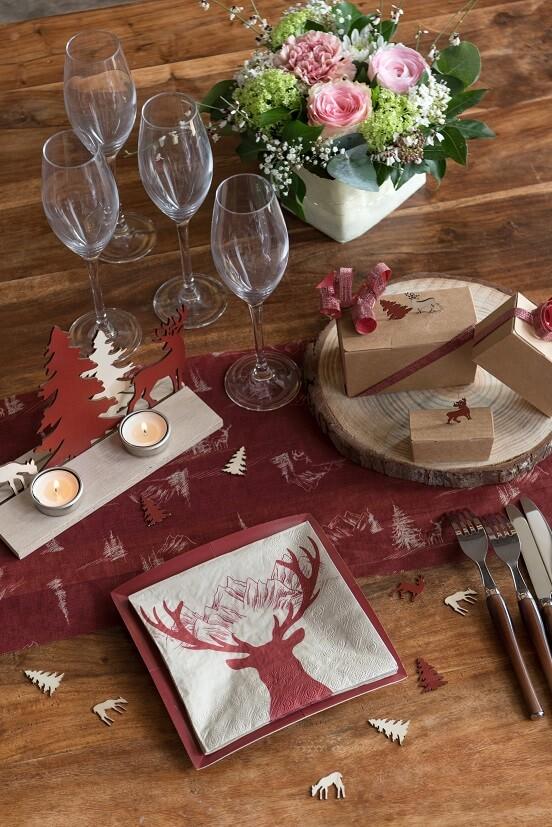 7709 decoration noel en bois a parsemer