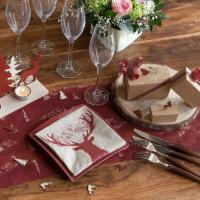 7709 decoration tabe noel bois a parsemer