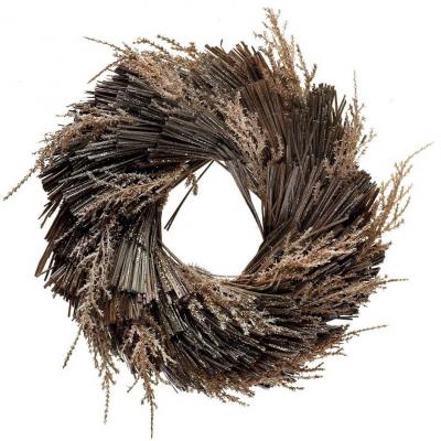 7736 decoration centre de table grande couronne en bois