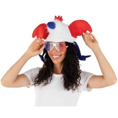 Chapeau coq France tricolore: bleu, blanc et rouge (x1) REF/77390