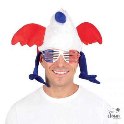 Chapeau coq francais france tricolore bleu blanc rouge