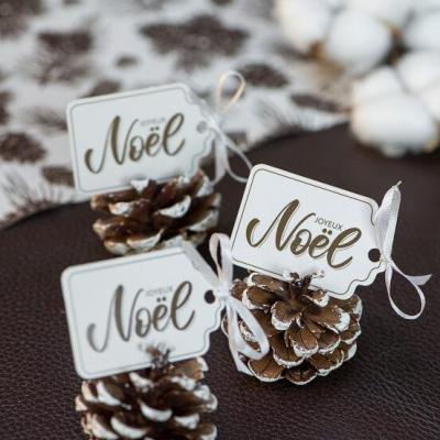 7754 pomme de pin marron et blanc