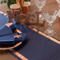 7797 chemin de table chic bleu marine et rose gold