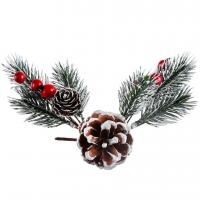 7816 decoration de table de noel avec branche enneigee