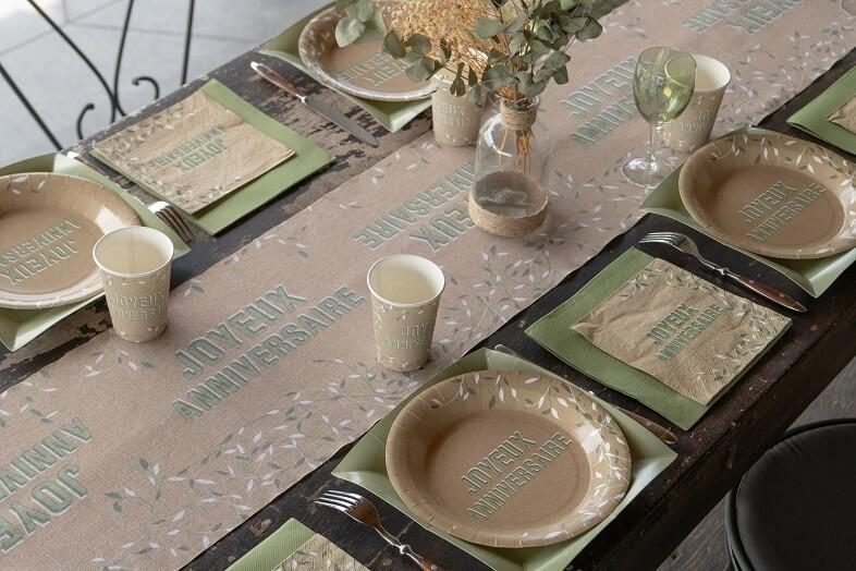 Chemin de table Anniversaire Rose Gold 28 cm x 3m - Deco