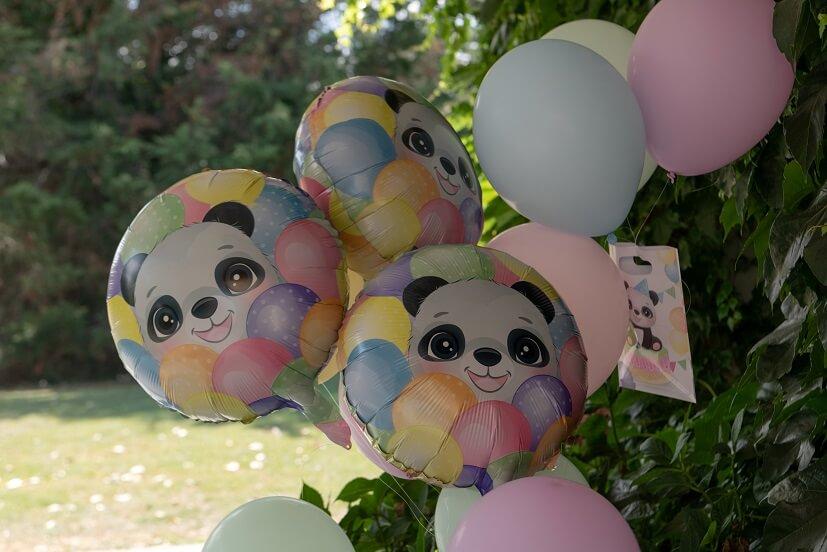 7884 decoration ballon aluminium multicolore animal panda