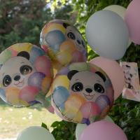 7884 decoration ballon aluminium multicolore animal panda