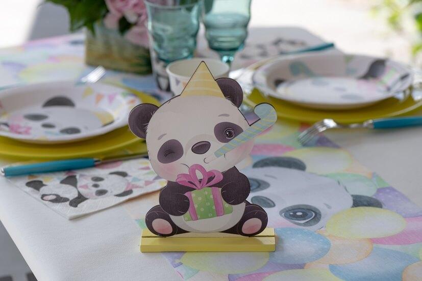7890 centre de table bois panda fete anniversaire bapteme baby shower