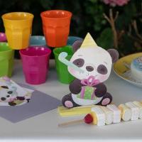 7890 centre de table decoratif en bois panda fete anniversaire bapteme baby shower