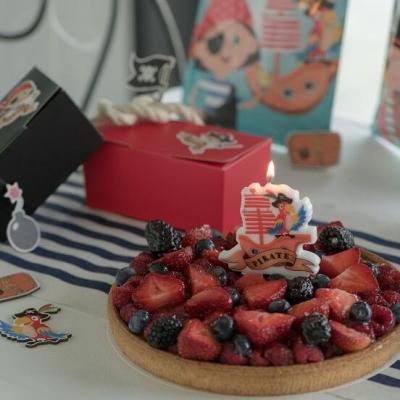 7898 decoration gateau fete anniversaire bougie pirate