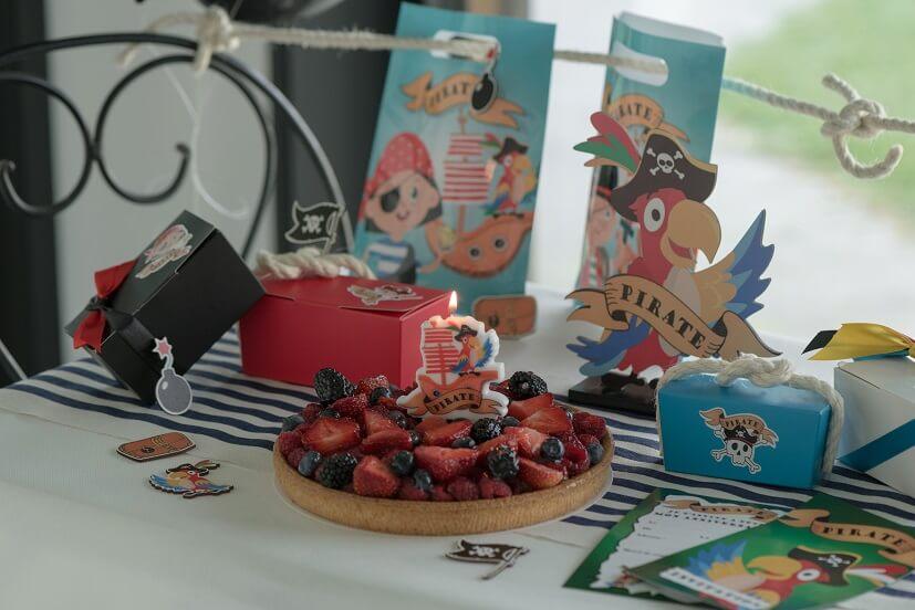 7898 decoration gateau fete anniversaire bougie pirate