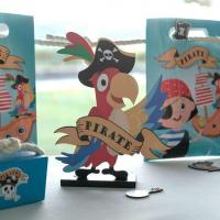 7899 centre de table decoratif bois anniversaire enfant pirate